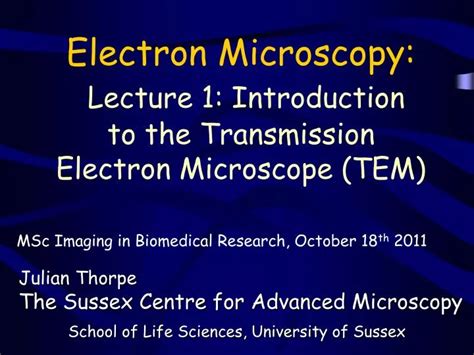 tem microscope ppt|Introduction to transmission electron microscopy .